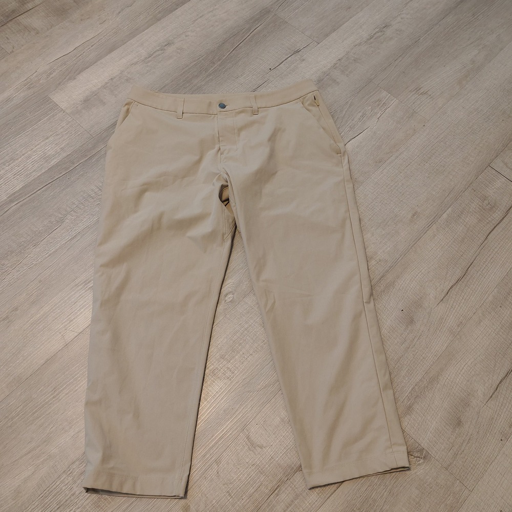 Lululemon Commission Golf Pant Mens 36 Tan Khaki LMSAR1S.03 Technical Trousers